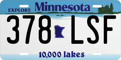 MN license plate 378LSF