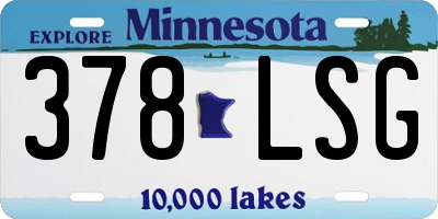 MN license plate 378LSG