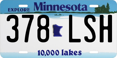 MN license plate 378LSH