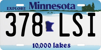 MN license plate 378LSI