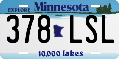 MN license plate 378LSL