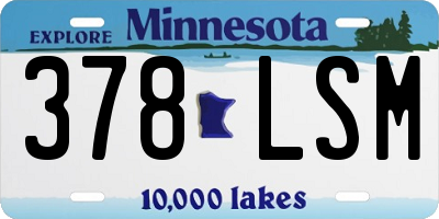 MN license plate 378LSM