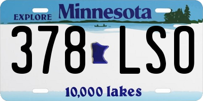 MN license plate 378LSO