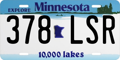 MN license plate 378LSR