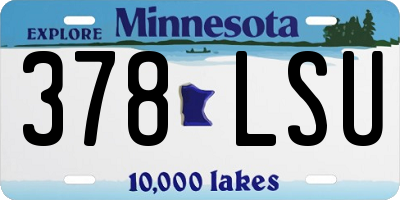 MN license plate 378LSU