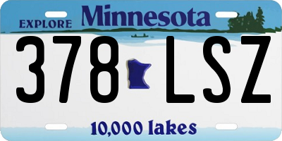 MN license plate 378LSZ