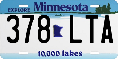 MN license plate 378LTA