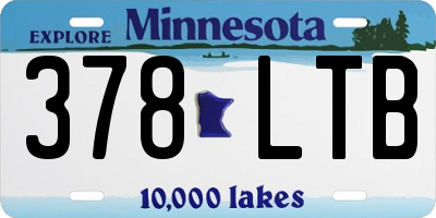 MN license plate 378LTB