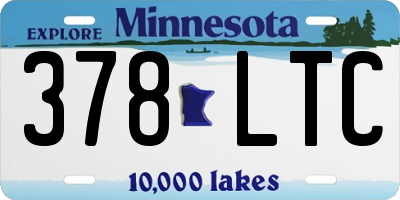 MN license plate 378LTC