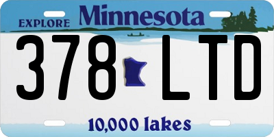 MN license plate 378LTD
