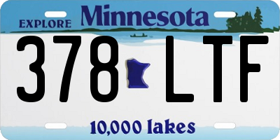 MN license plate 378LTF