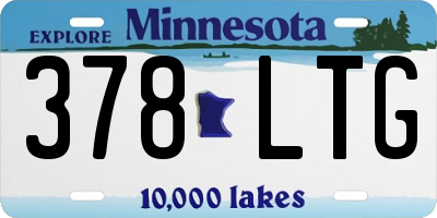 MN license plate 378LTG