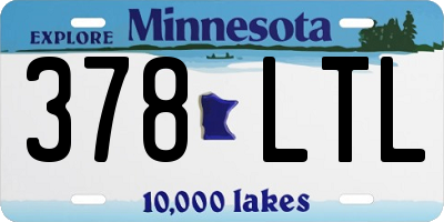 MN license plate 378LTL