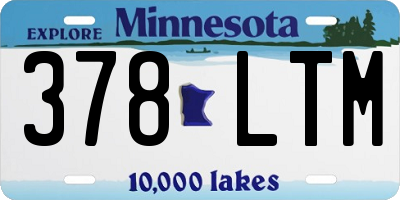 MN license plate 378LTM