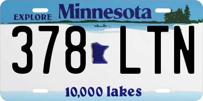 MN license plate 378LTN