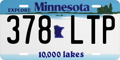 MN license plate 378LTP