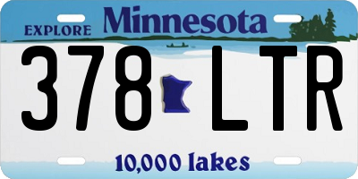 MN license plate 378LTR