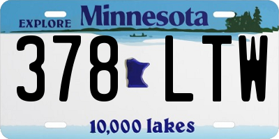 MN license plate 378LTW