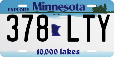 MN license plate 378LTY