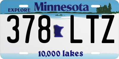 MN license plate 378LTZ