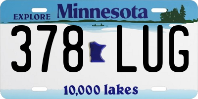 MN license plate 378LUG
