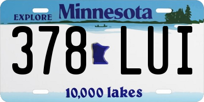 MN license plate 378LUI