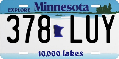 MN license plate 378LUY