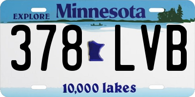 MN license plate 378LVB