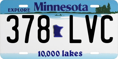 MN license plate 378LVC