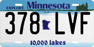 MN license plate 378LVF