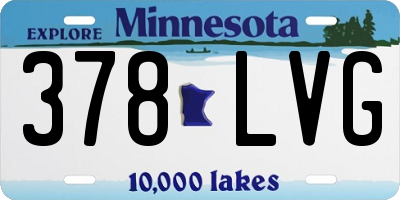 MN license plate 378LVG