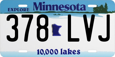 MN license plate 378LVJ