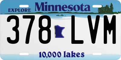 MN license plate 378LVM