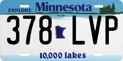 MN license plate 378LVP