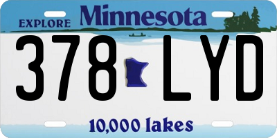 MN license plate 378LYD