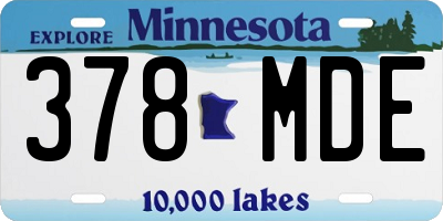 MN license plate 378MDE