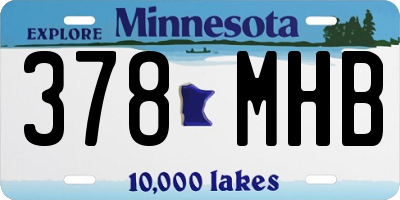 MN license plate 378MHB