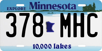 MN license plate 378MHC