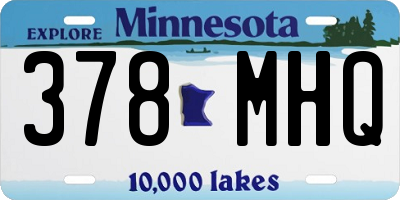 MN license plate 378MHQ