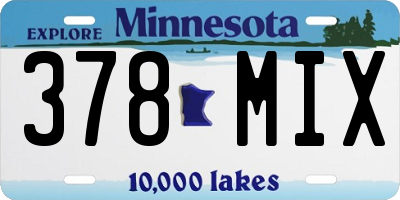 MN license plate 378MIX
