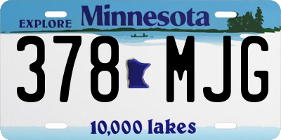 MN license plate 378MJG