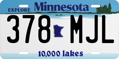 MN license plate 378MJL