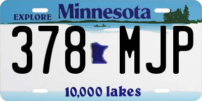 MN license plate 378MJP
