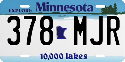 MN license plate 378MJR
