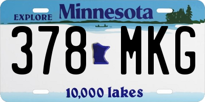MN license plate 378MKG