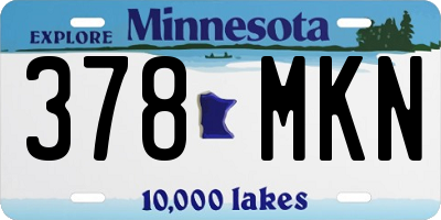 MN license plate 378MKN