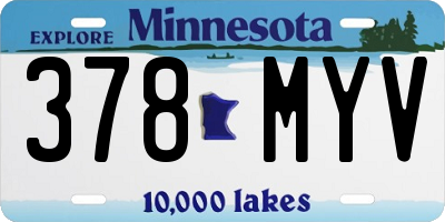 MN license plate 378MYV