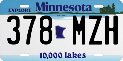MN license plate 378MZH