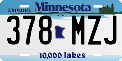 MN license plate 378MZJ