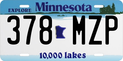 MN license plate 378MZP